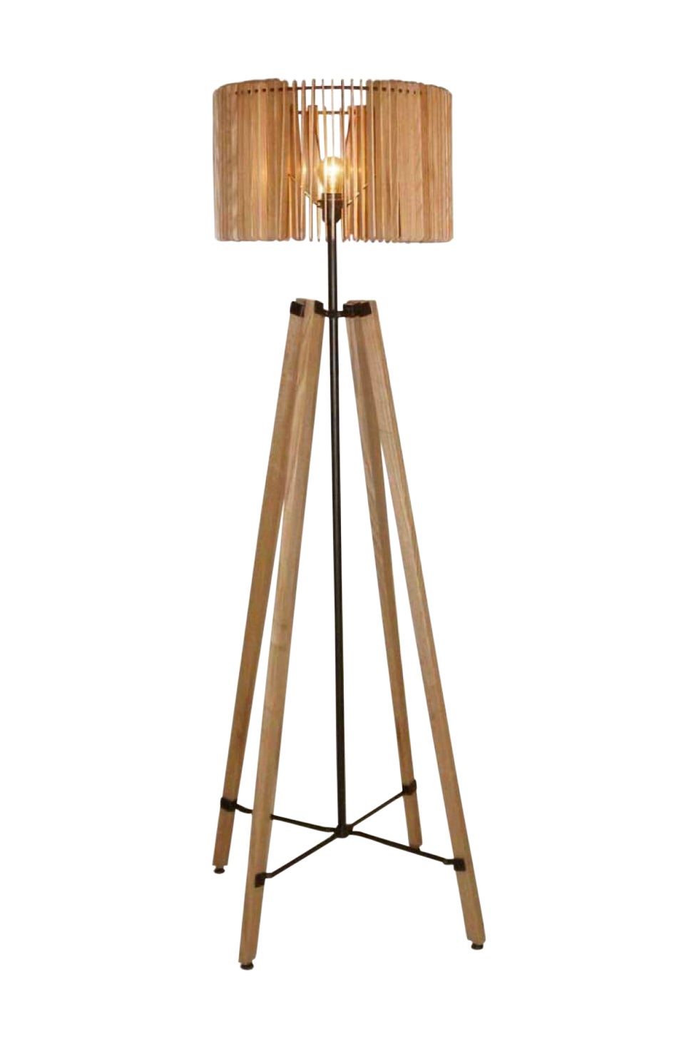 TRIBOA BAY Lighting Pinno Floor Lamp - Natural/Black