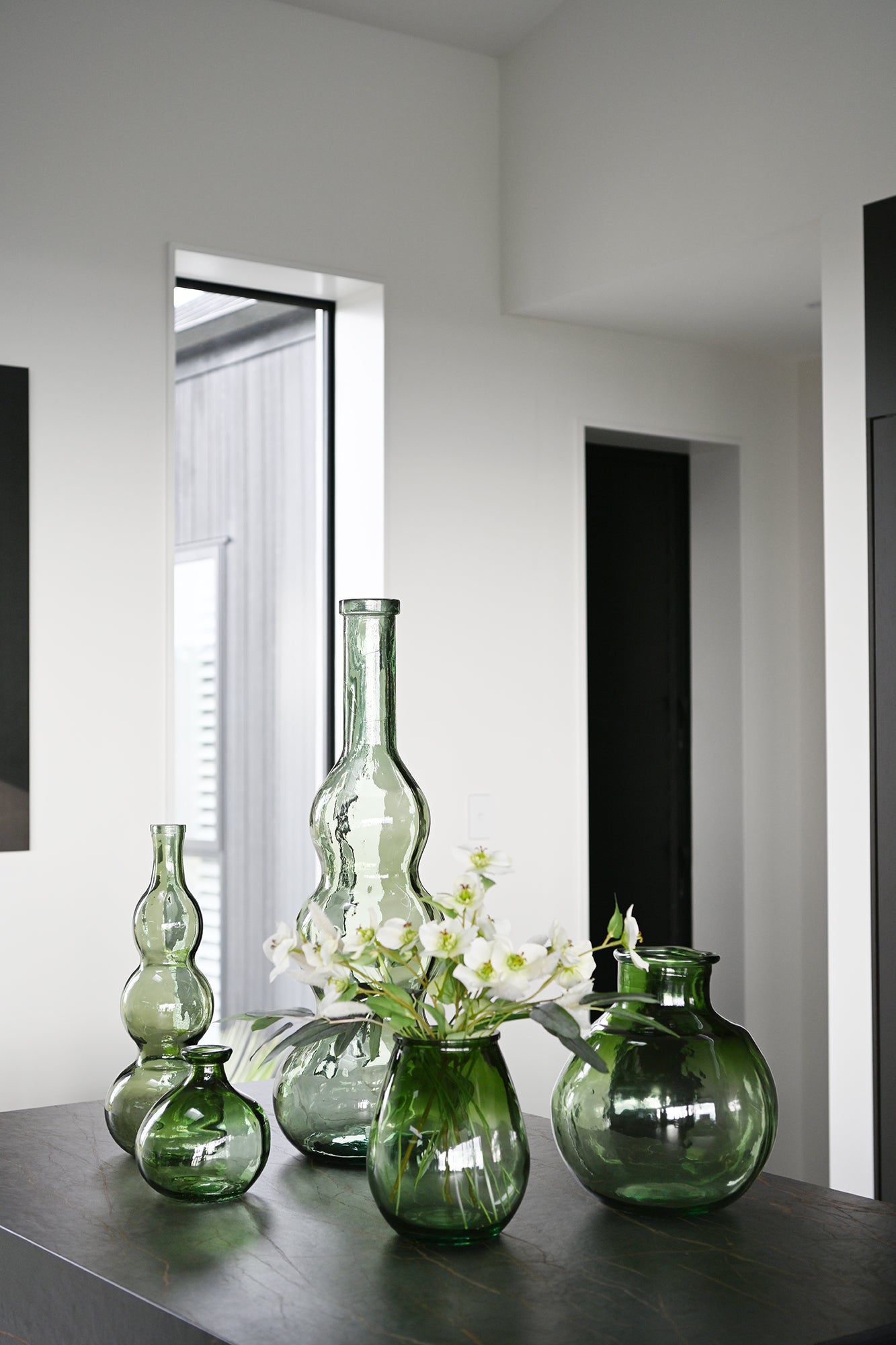 Turia Bottle 31cm - Fading Green