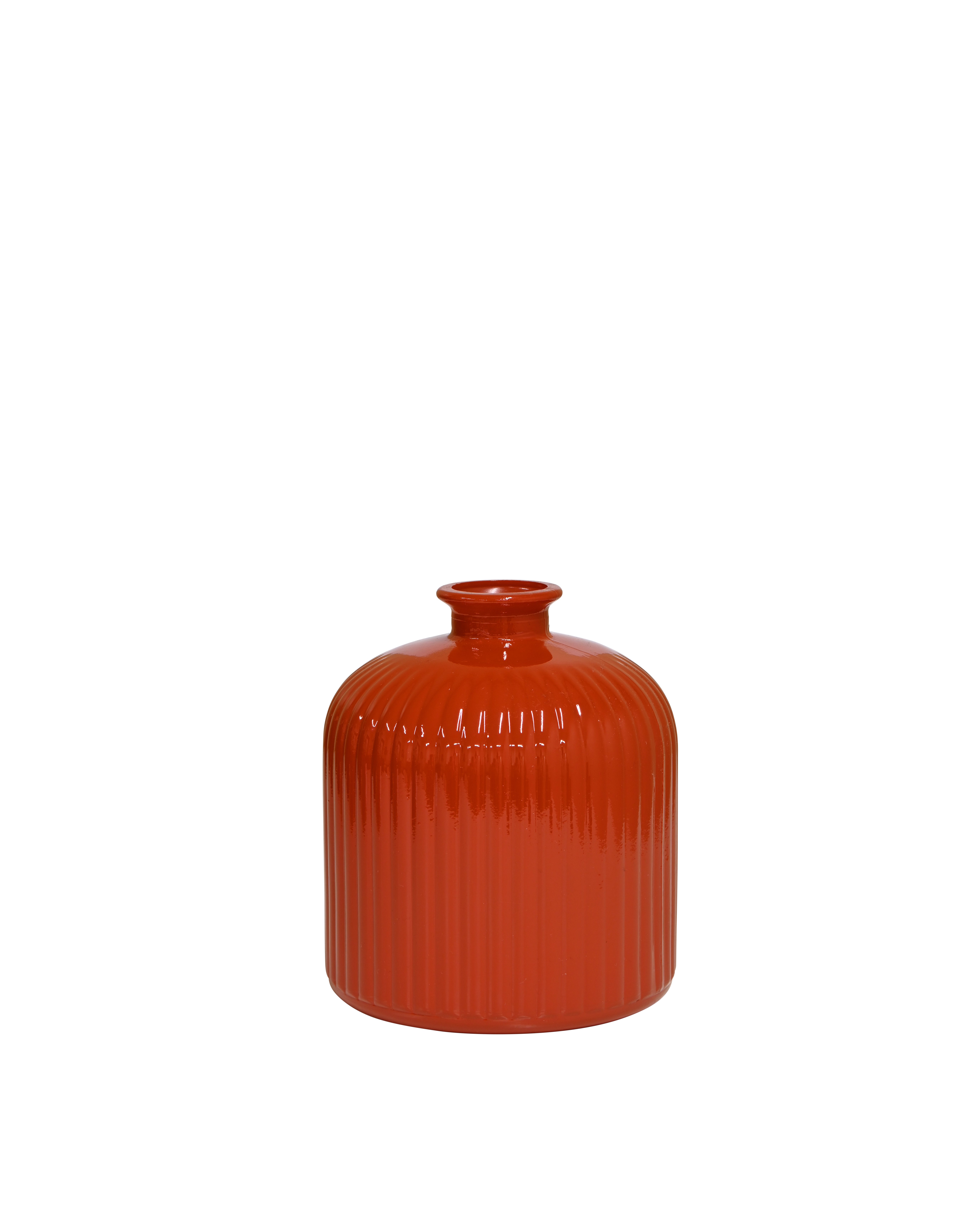 Quita Fluted Bottle 18cm - Solid Burnt Orange