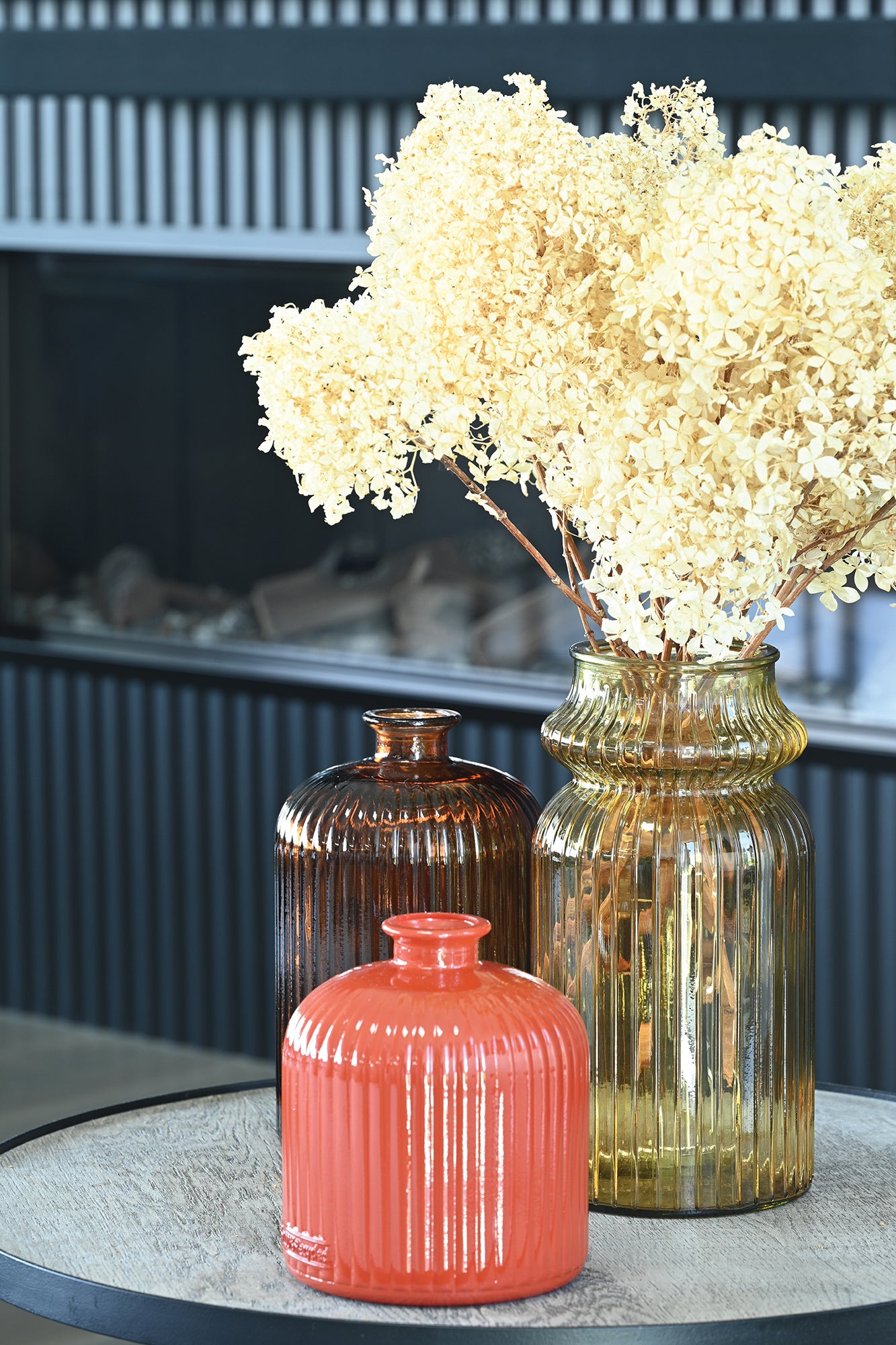 Quita Fluted Bottle 18cm - Solid Burnt Orange