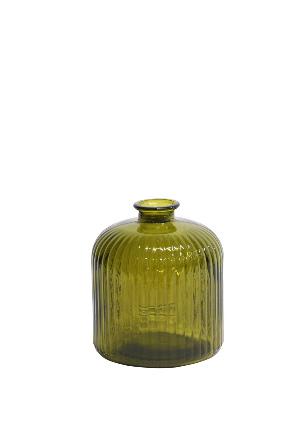Quita Fluted Bottle 18cm - Khaki Olive