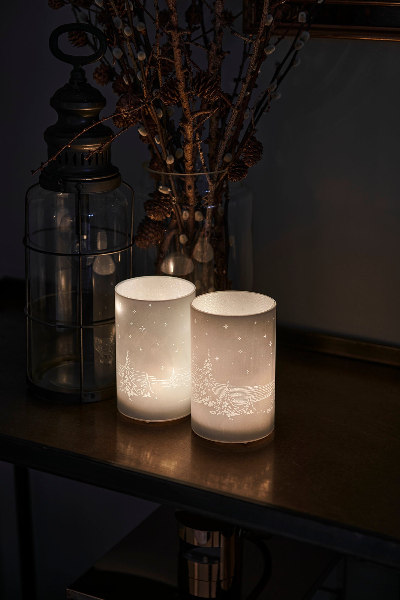 SIRIUS Ava Forest Scene S/2 H120 White Giftboxed