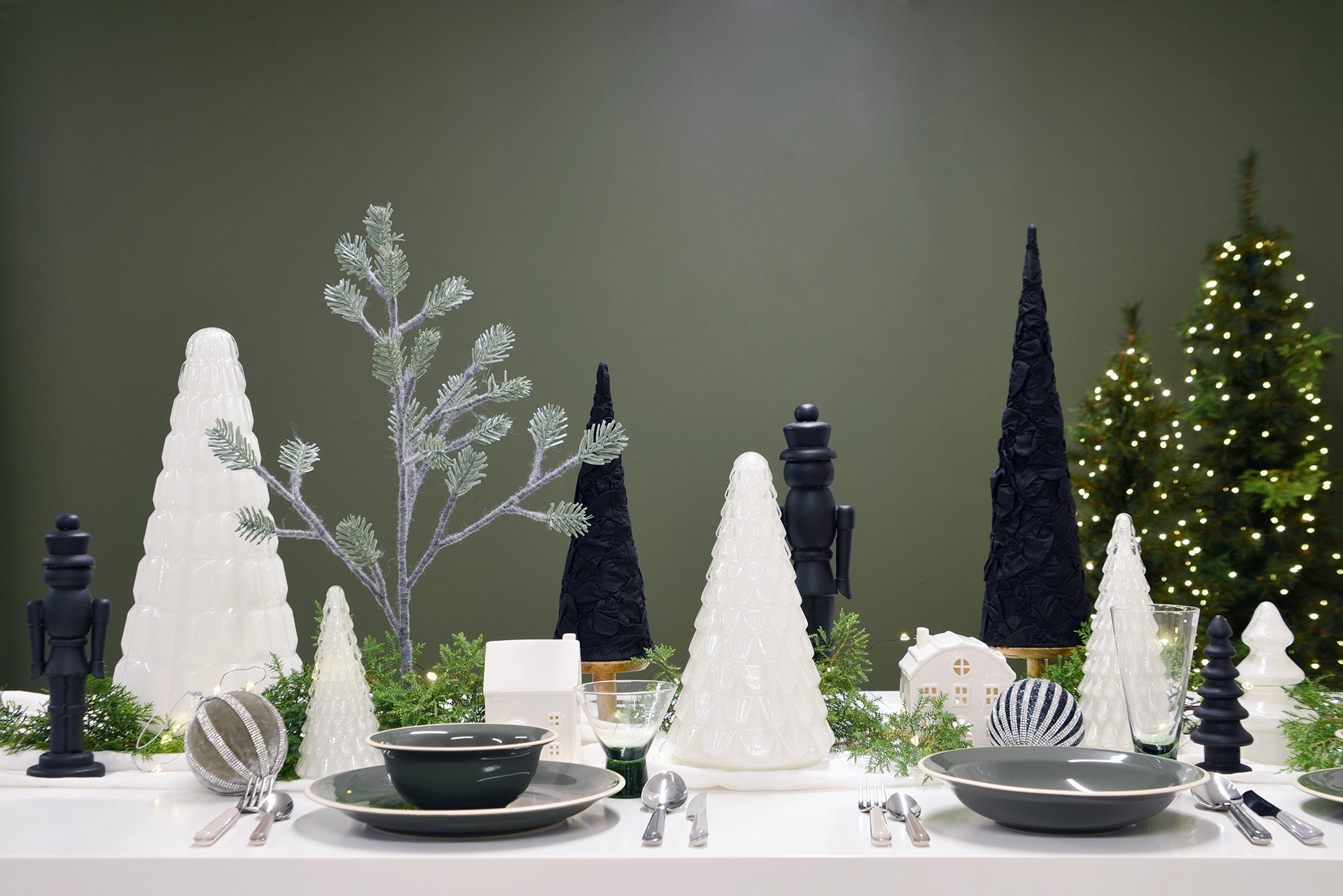 GLASS TREE 3-Tiered MIni - White Finish