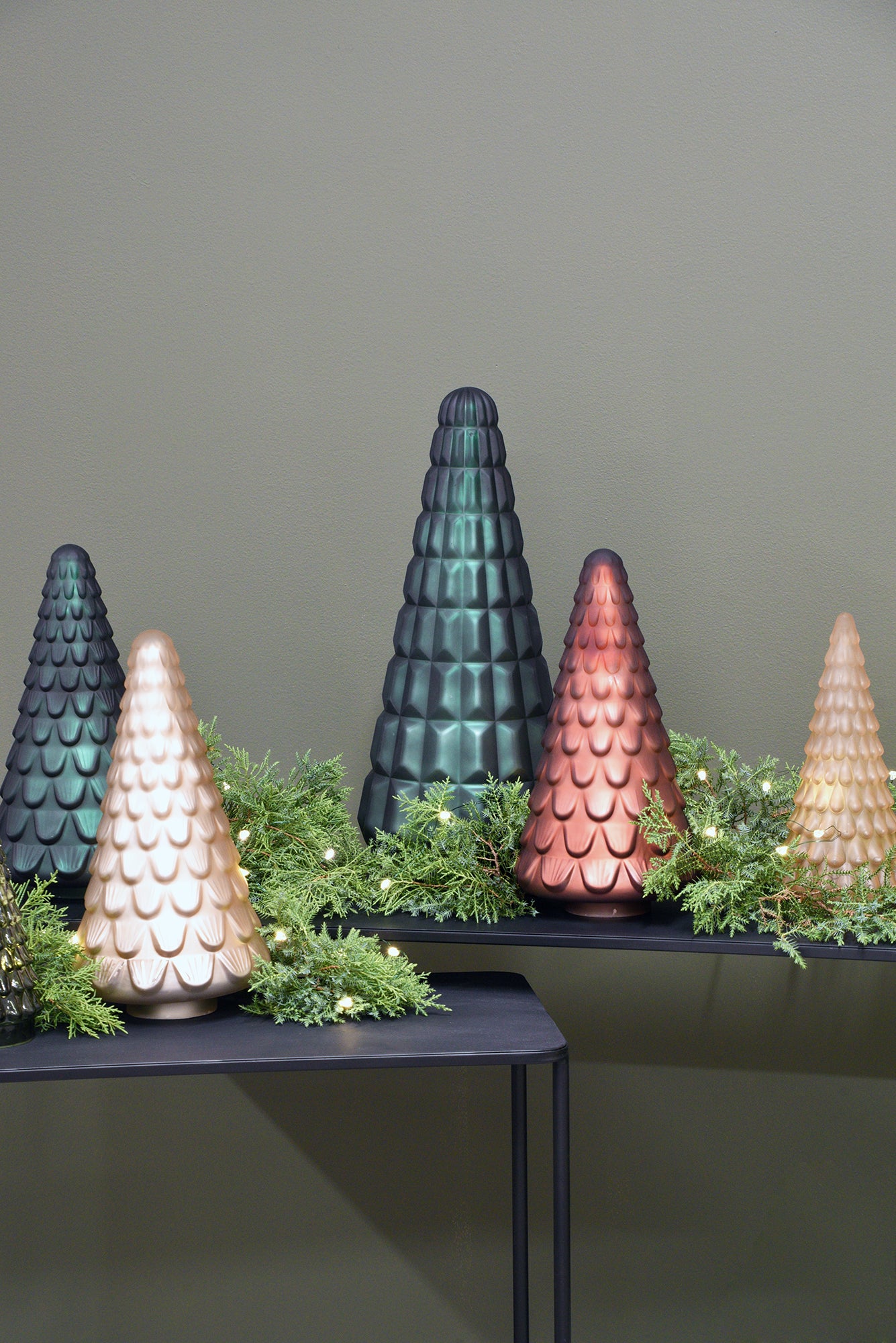 GLASS TREE Medium - Metallic Amber