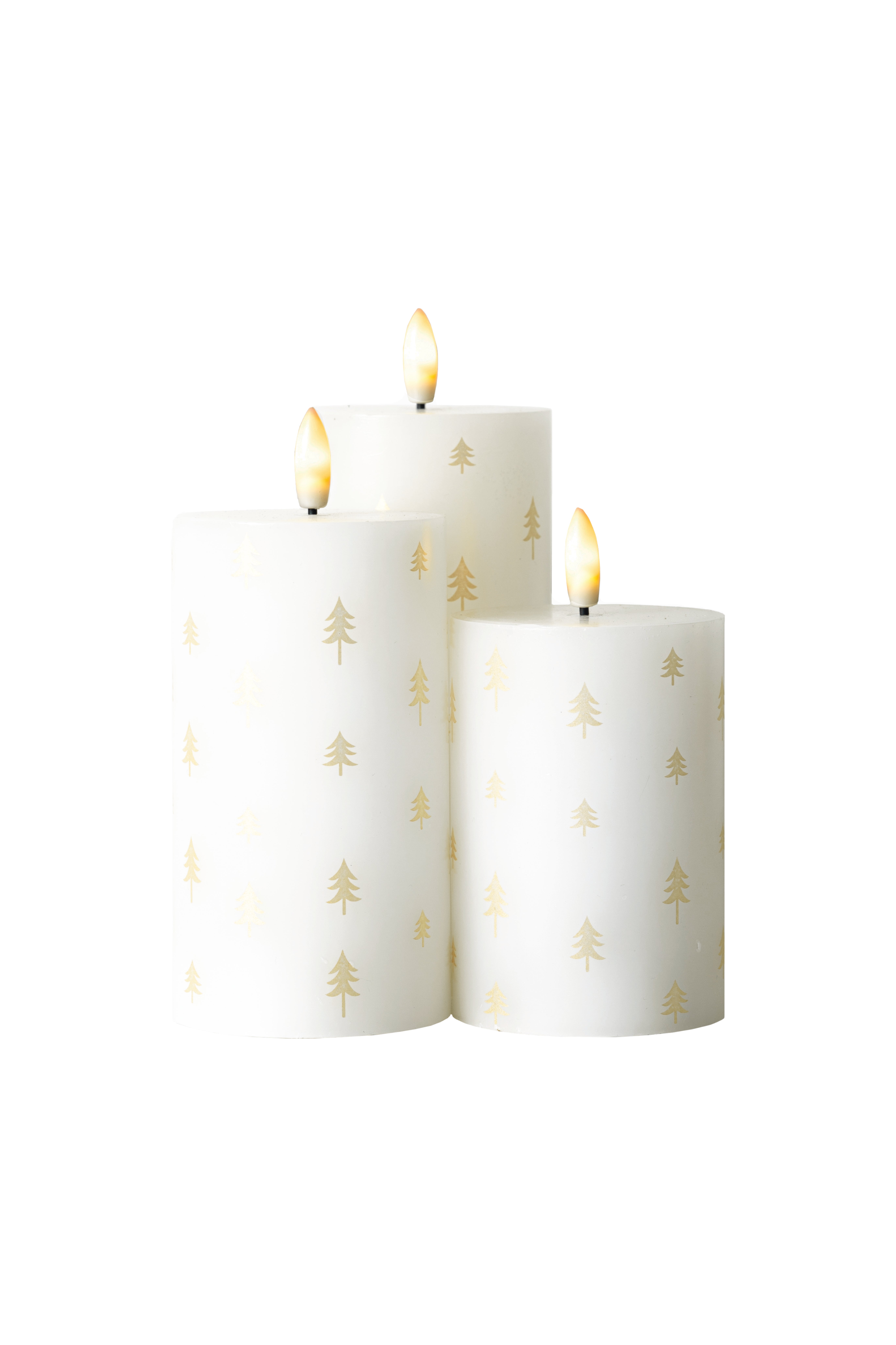 SIRIUS Sille S/3 Candles RECHARGEABLE - Trees