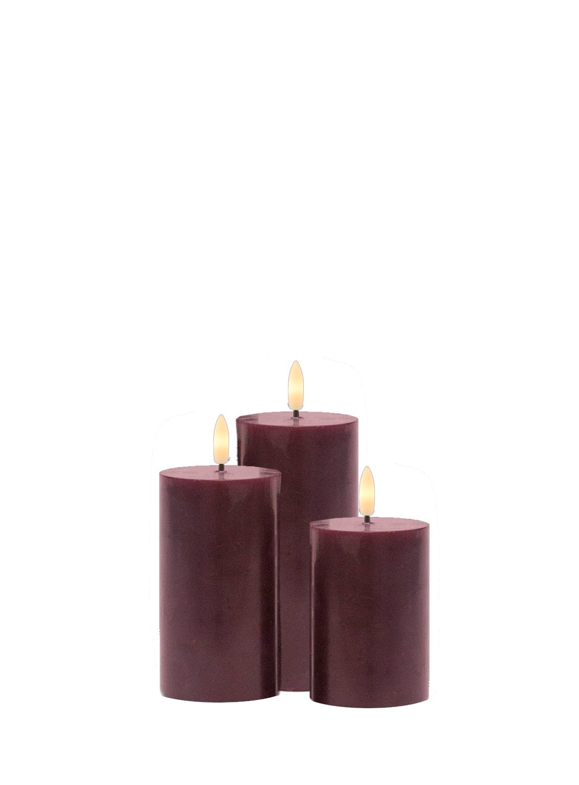 SIRIUS Sille S/3 Candles RECHARGEABLE - Bordeaux