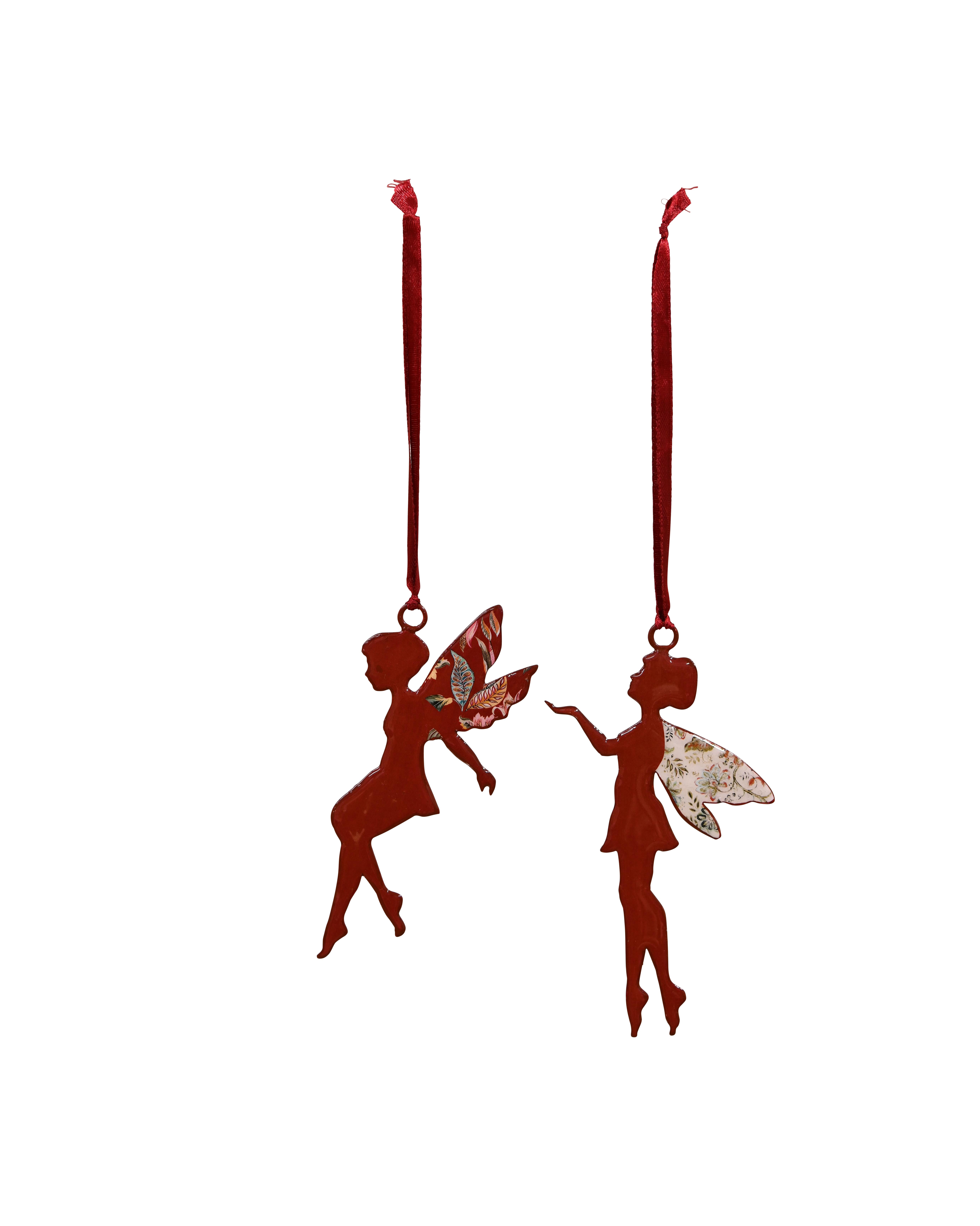 FLORAL Hanging Fairies A/2 - Burgundys