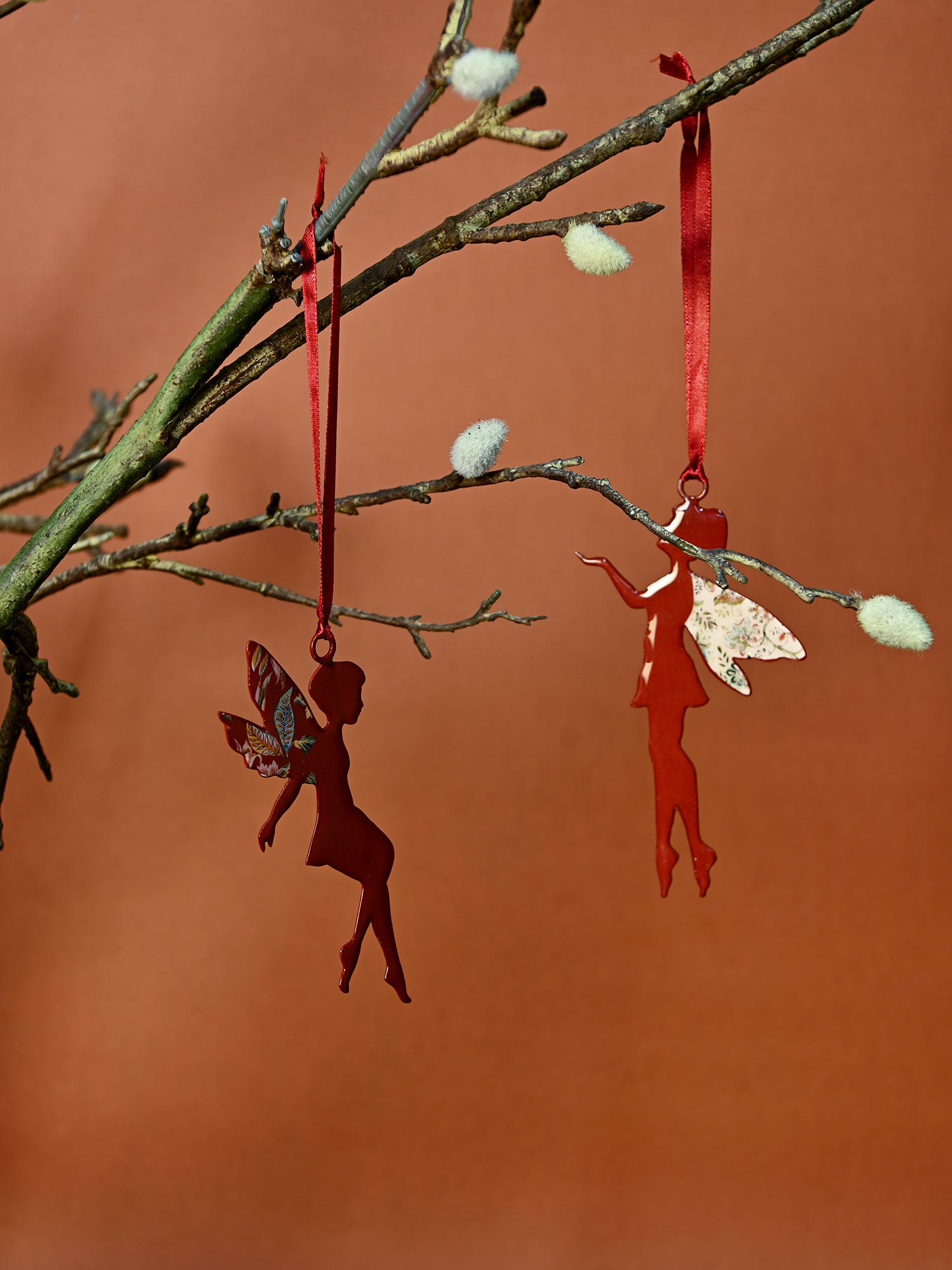 FLORAL Hanging Fairies A/2 - Burgundys