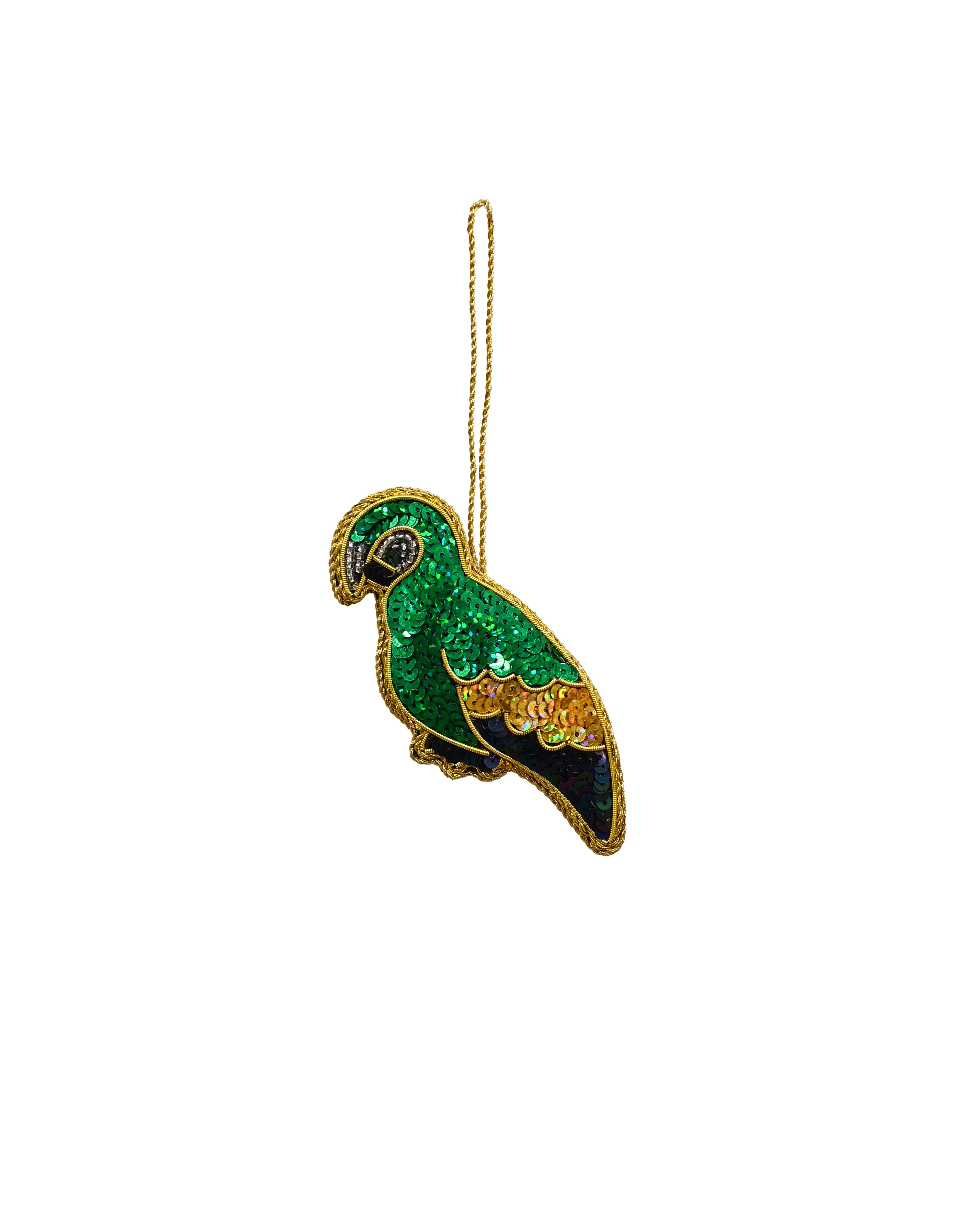 MAJESTIC Hanging Parrot - Green & Gold