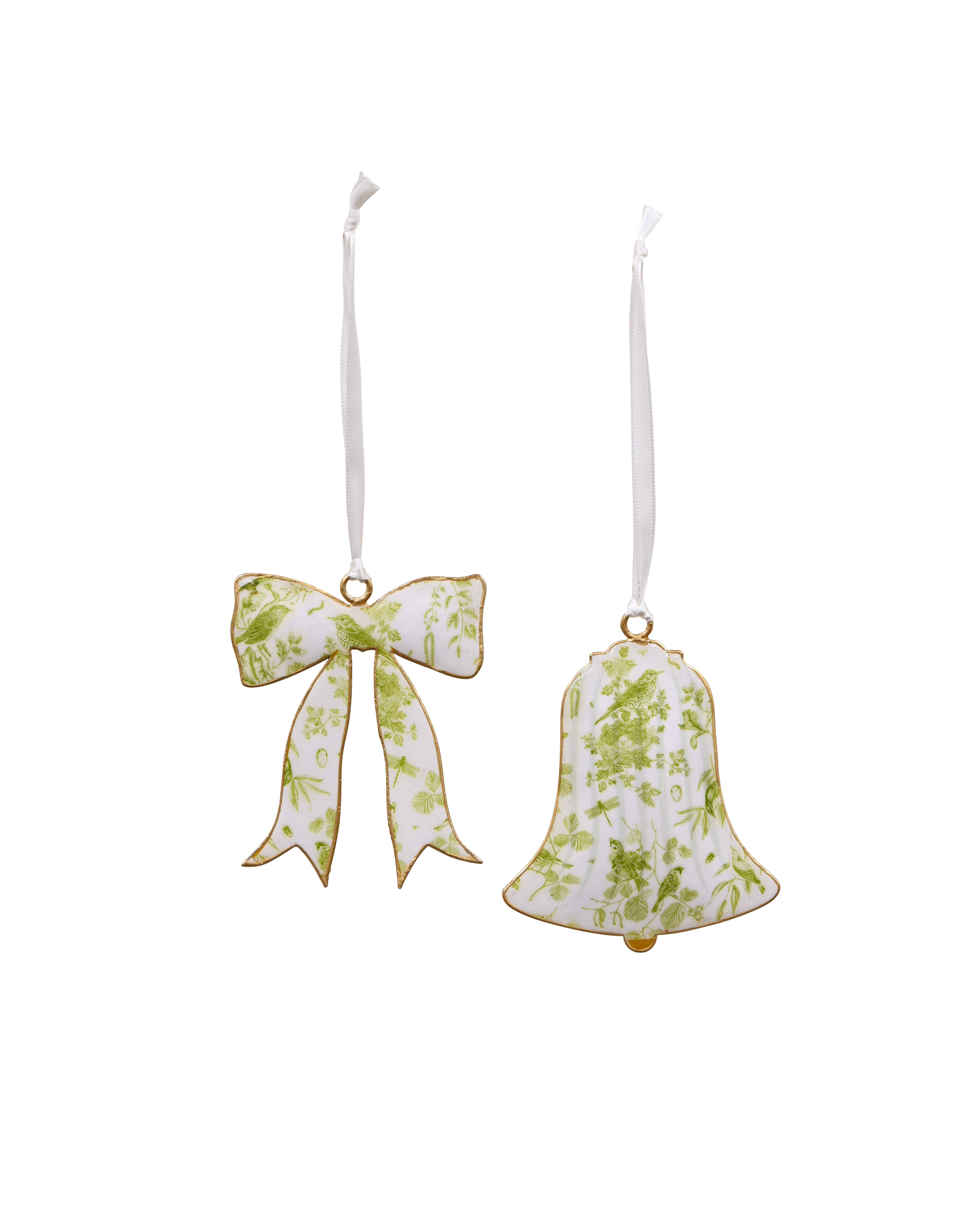 FLORAL Hanging Bell & Bow A/2 - Birds