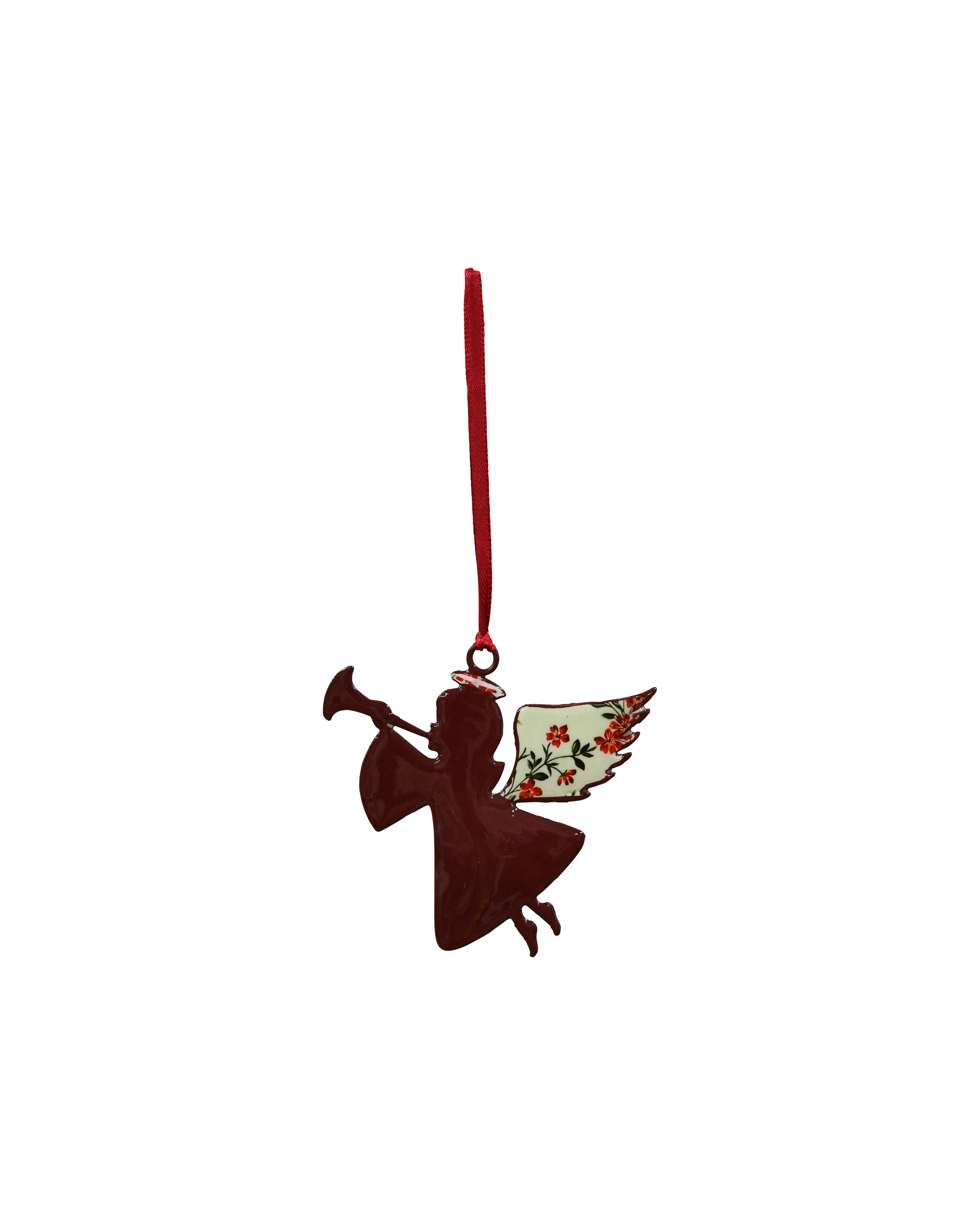 FLORAL Hanging Angel w/Trumpet - Cosmos