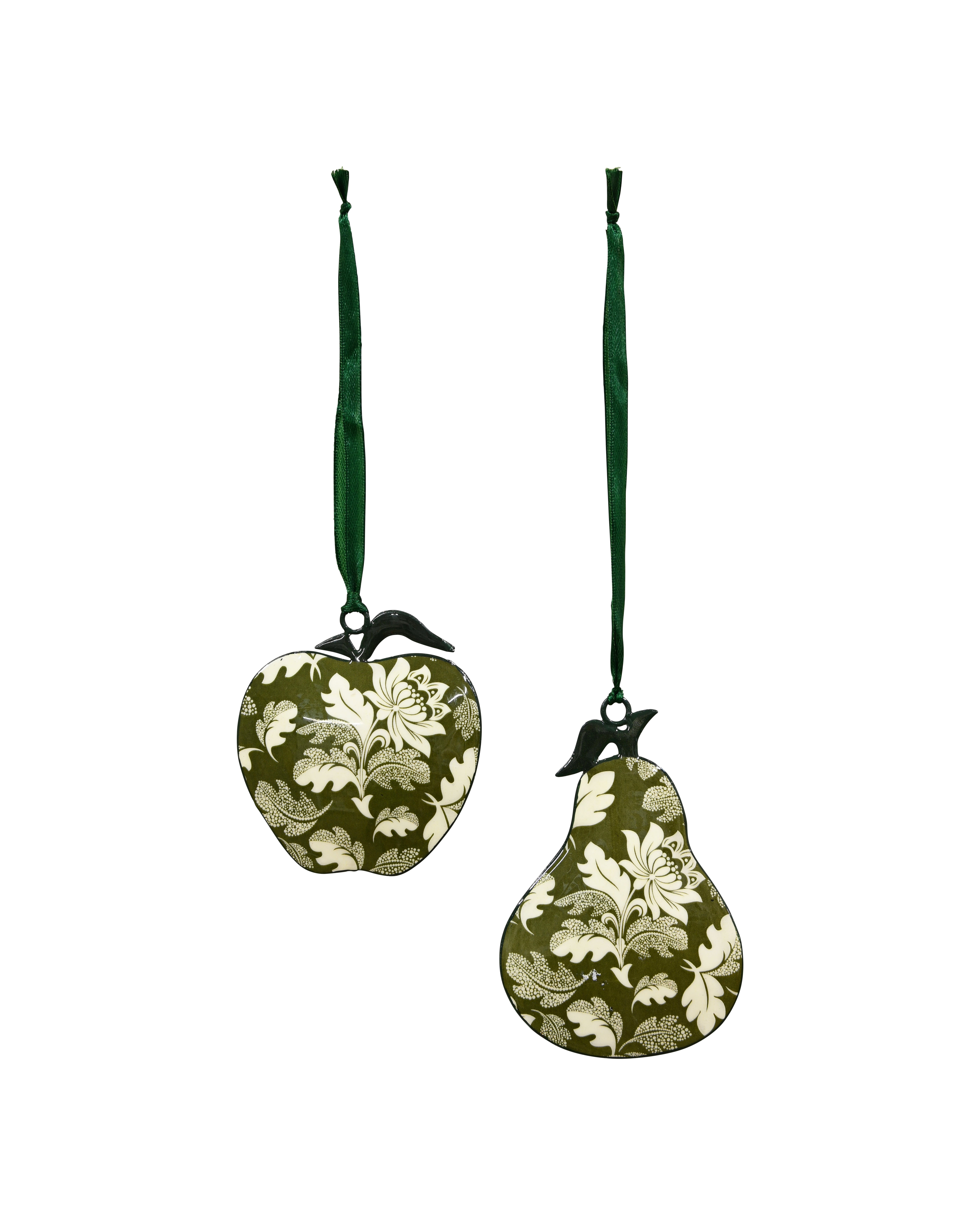 FLORAL Hanging Apple & Pear A/2 - Dark Green Magnolia