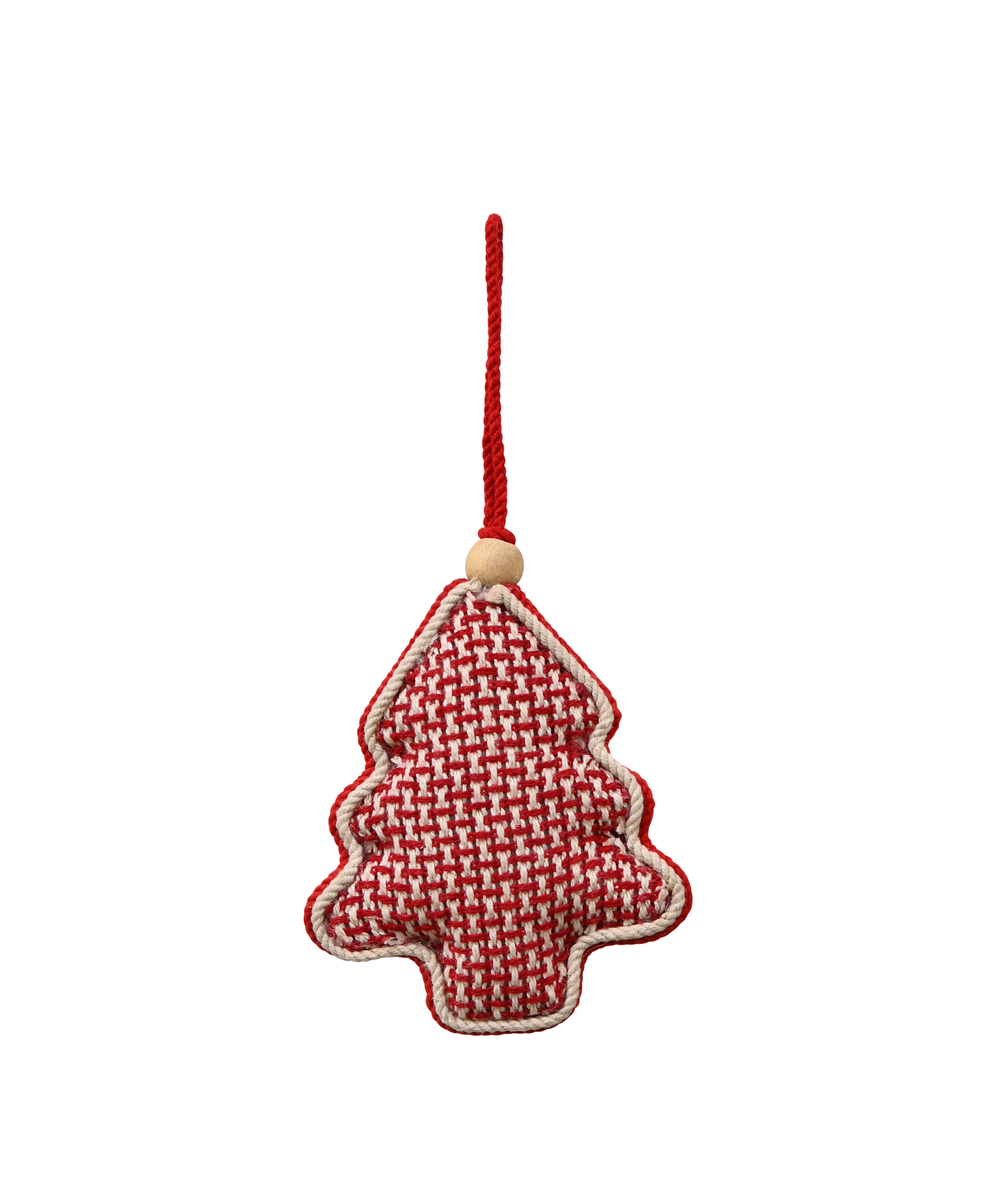 MAJESTIC Fabric Hanging Tree - Red & Ivory