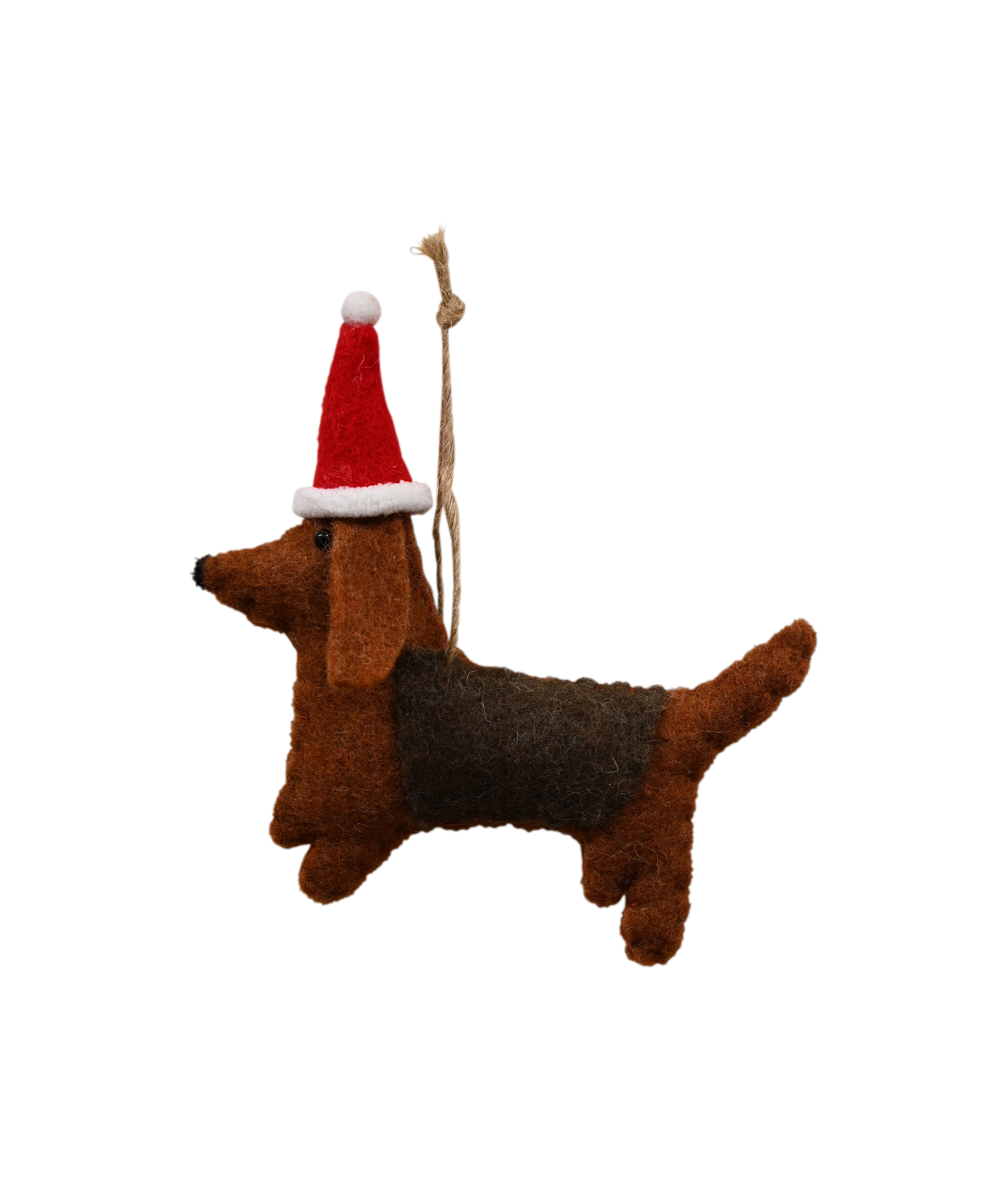 FELT Brown Hanging Dog - Coco