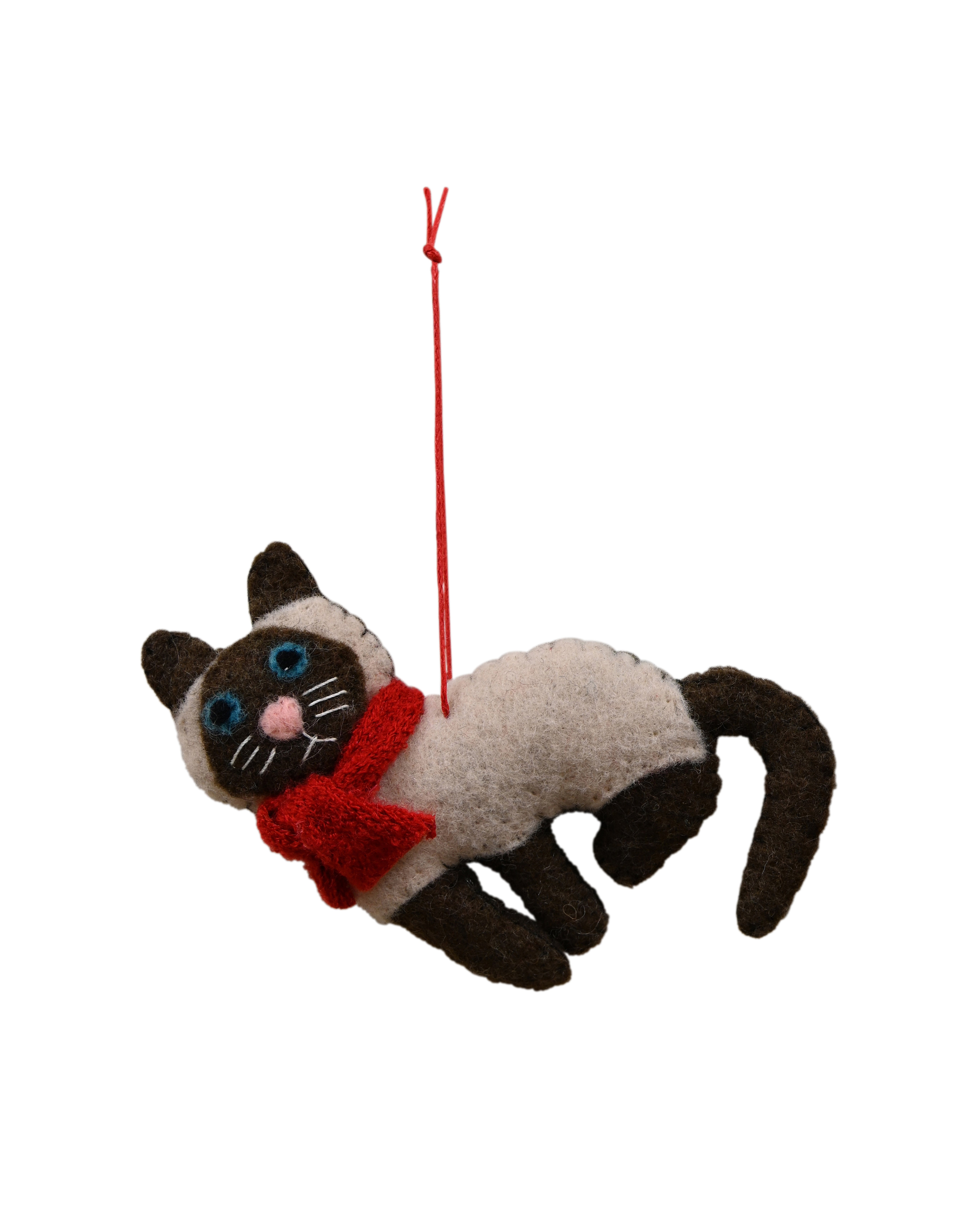 FELT Cream Hanging Cat - Milo