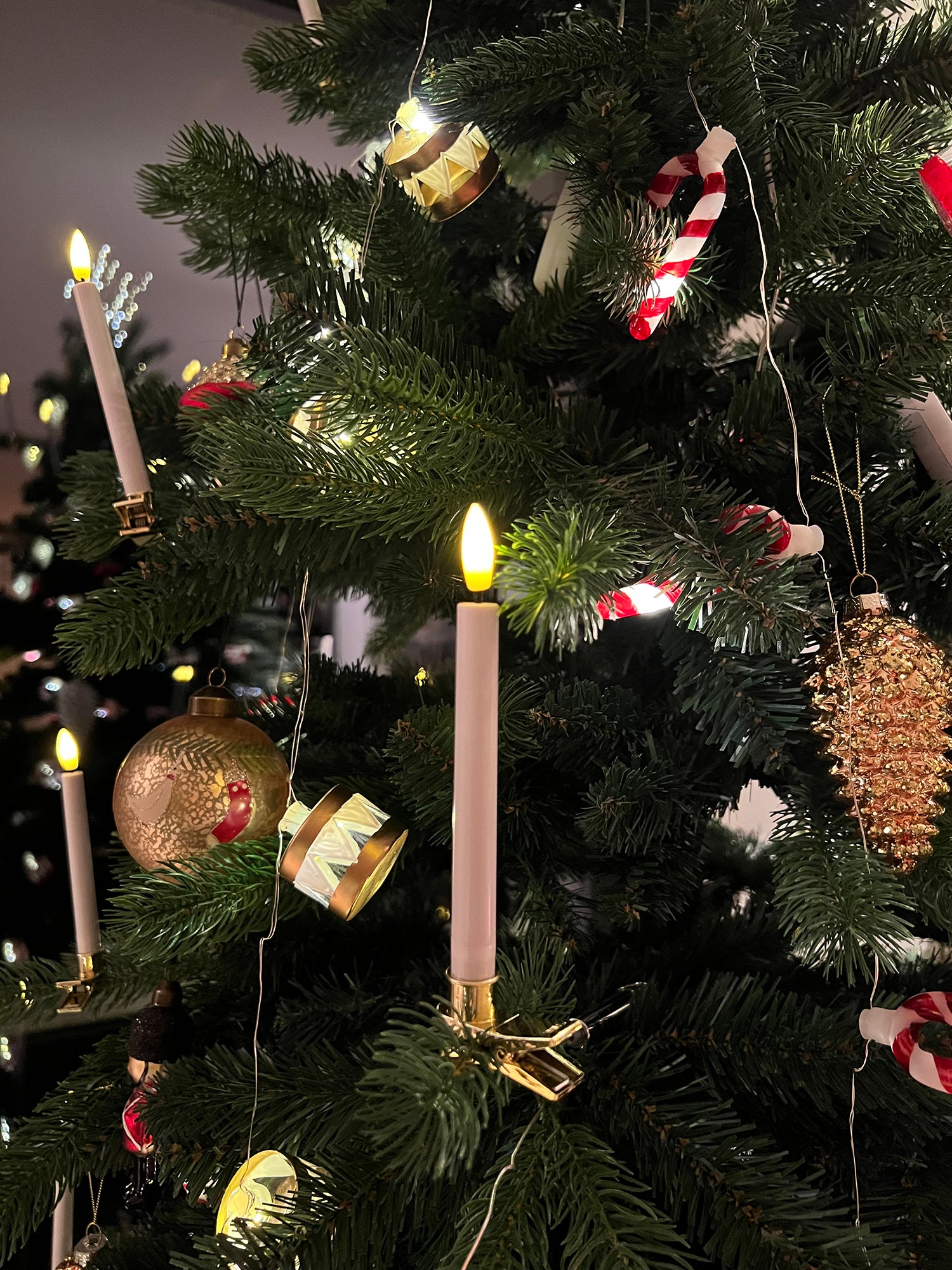 SIRIUS Sille Wax Tree Candles S/10 - White/Gold