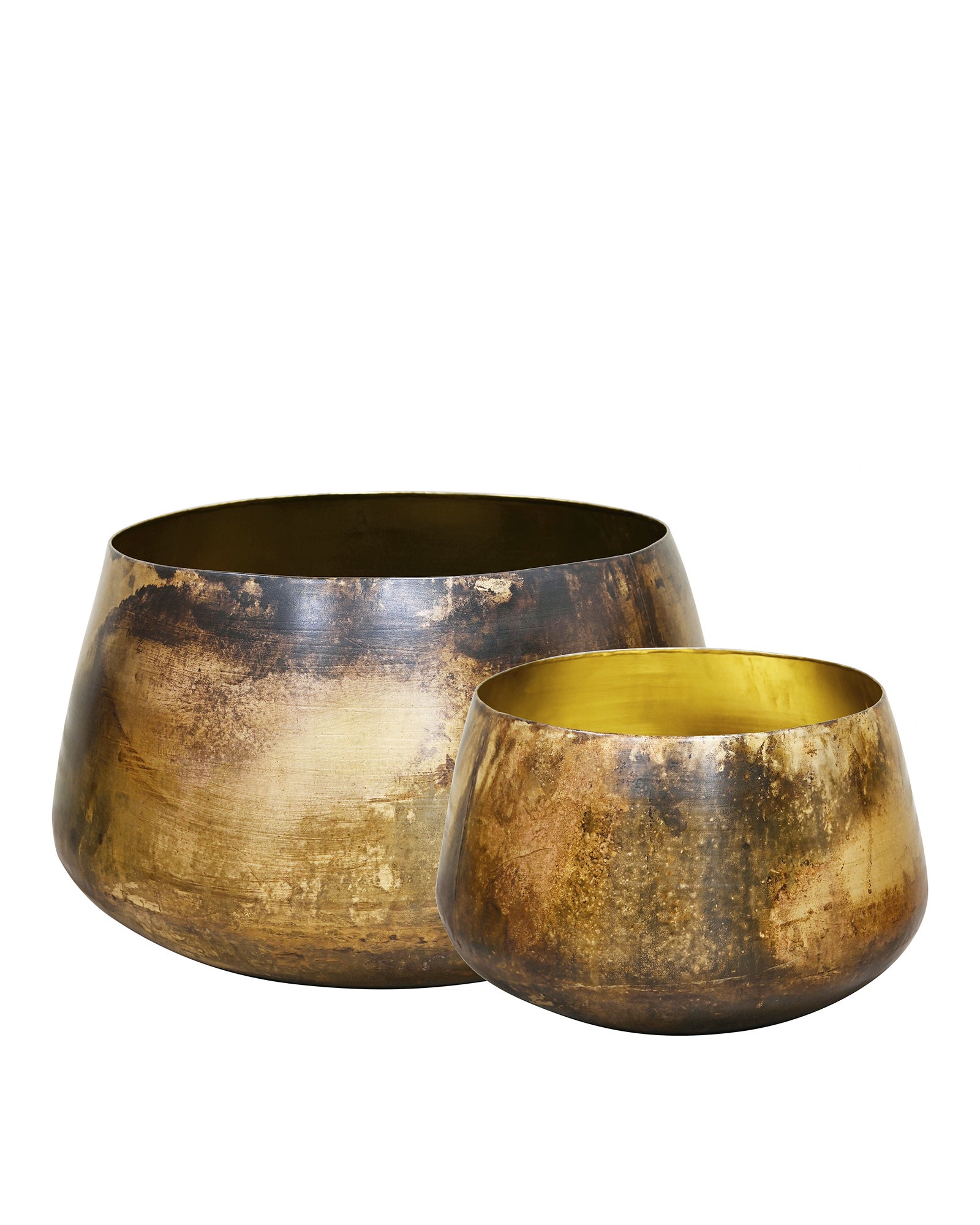 KELDA METAL POTS Jarn S/2 - Antique Gold 