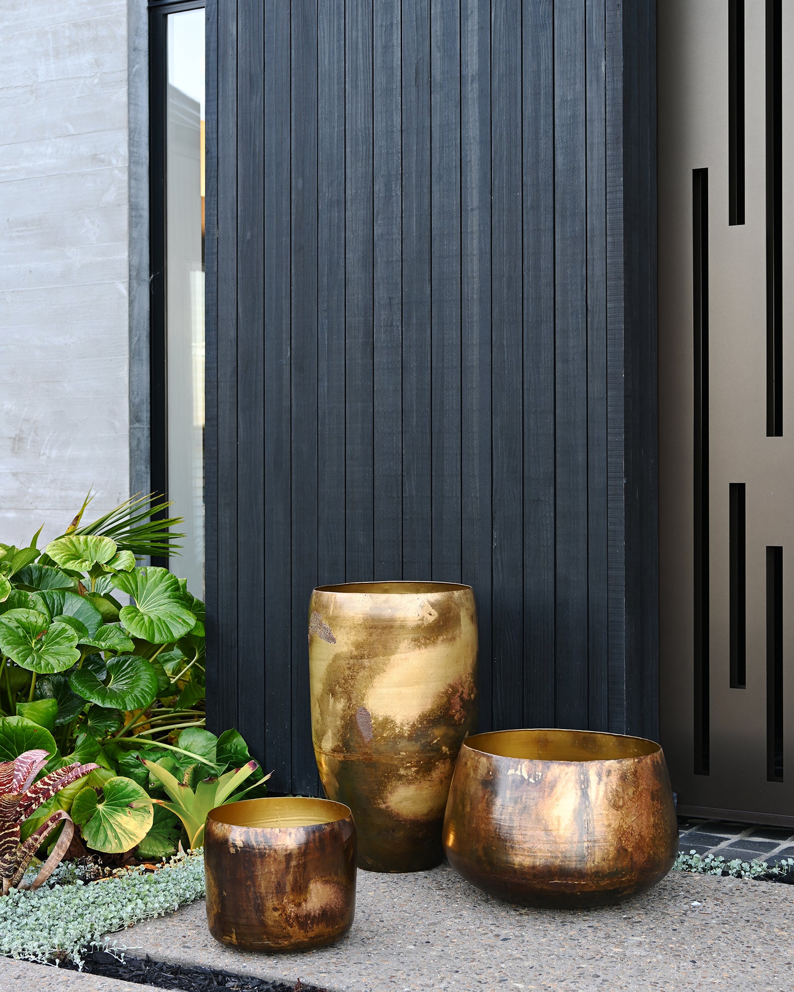 KELDA METAL POTS Jarn S/2 - Antique Gold 