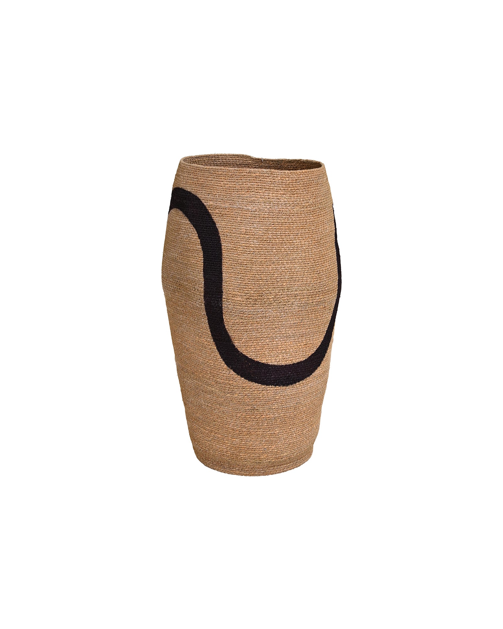 KINTU COLLECTION Elinna Basket - Natural w/Chocolate Wave 